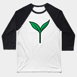 Seedling Green Plant Sticker vector illustration. Nature object icon concept. Green tree growth eco concept sticker vector design. Seeds sprout in ground. Baseball T-Shirt